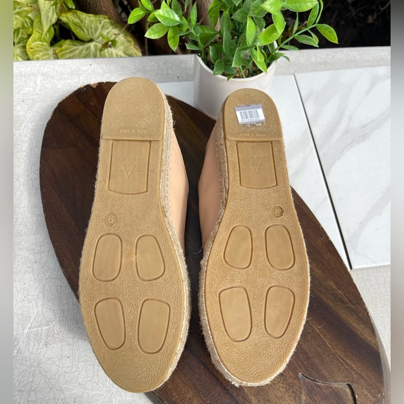 Aquatalia Flyn Water Resistant Platform Espadrille Sneaker In Cappuccino Size 9 - Picture 9 of 10